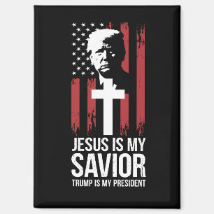 Jezus is mijn Redder Trump is mijn President Trump Magneet