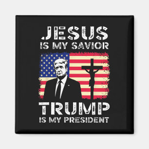 Jezus is mijn redder Trump is mijn President Trump Magneet