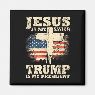Jezus is mijn redder Trump is mijn President Trump Magneet