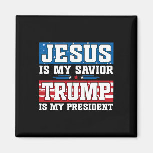 Jezus is mijn redder Trump is mijn president Trump Magneet