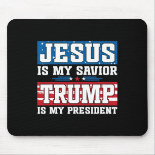 Jezus is mijn redder Trump is mijn president Trump Muismat