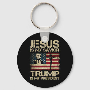 Jezus is mijn redder Trump is mijn President Trump Sleutelhanger