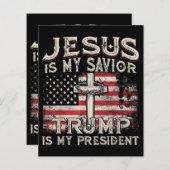 Jezus is mijn redder Trump mijn President Amerikaa (Voorkant / Achterkant)