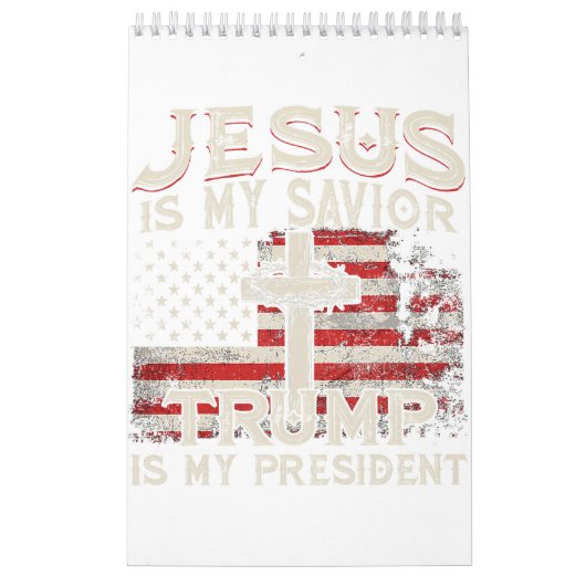 Jezus is mijn redder Trump mijn President Amerikaa Kalender (Hoes)