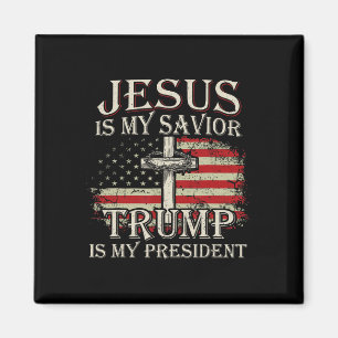 Jezus is mijn redder Trump mijn President Amerikaa Magneet