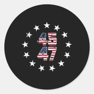 Jezus is mijn redder Trump mijn President Amerikaa Ronde Sticker
