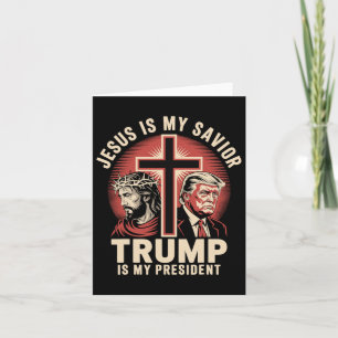 Jezus is mijn Redder Trump mijn President Bijbelse Kaart