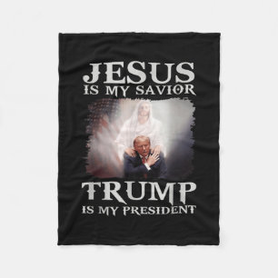 Jezus is mijn redder Trump mijn President Fleece Deken