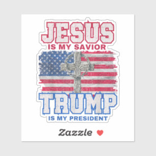 Jezus is mijn redder Trump mijn President Sticker