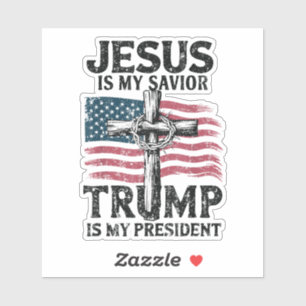 Jezus is mijn redder Trump mijn President Sticker