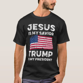 Jezus is mijn redder Trump mijn President T-shirt