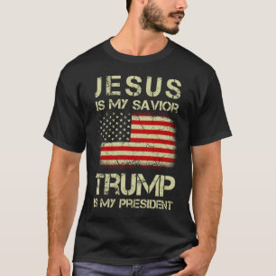 Jezus is mijn redder Trump mijn President T-shirt