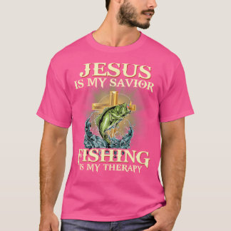 Jezus is mijn Redder Vist mijn therapie T-shirt