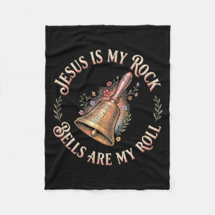 Jezus Is Mijn Rots Bellen Zijn Mijn Rol Pret Handb Fleece Deken