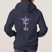 Jezus is mijn rots en dat is hoe ik omga hoodie (Achterkant)