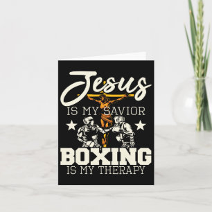 Jezus is mijn savior Boxing is mijn therapie - Gym Kaart