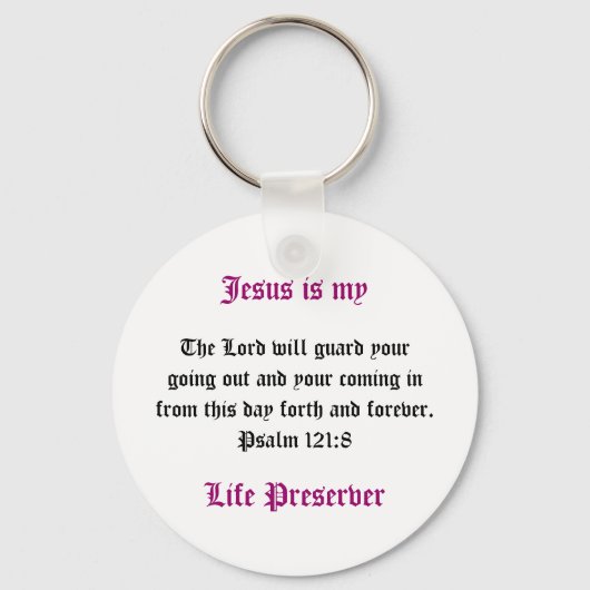 Jezus is mijn Sleutelhanger van Life Preserver (Voorkant)