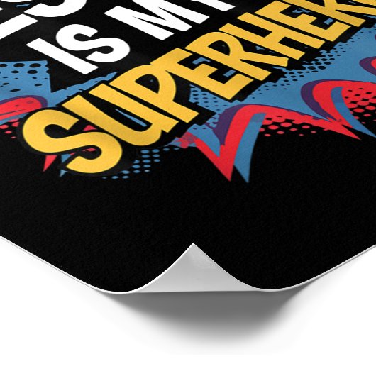 Jezus is mijn superheld Christelijk Kind Boy God S Poster (Hoek)