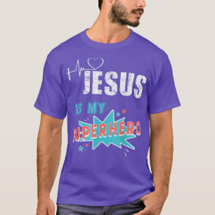 Jezus is mijn superheld, krachtig Christelijk T-shirt