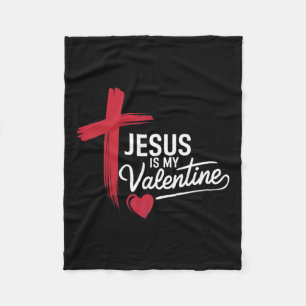 Jezus is mijn Valentijn Christelijke liefde Fleece Deken