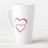 Jezus is mijn Valentijn harten kruis Latte Mok (Linkerhoek)