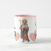 Jezus is mijn Valentijn roze harten religie Mok (Midden)