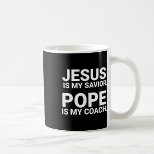 Jezus is mijn Verlosser Paus is mijn coach Koffiemok