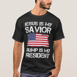 Jezus is mijn Verlosser Trump is mijn President T-shirt