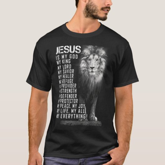 Jezus is m'n hele God Savior C T-shirt (Voorkant)