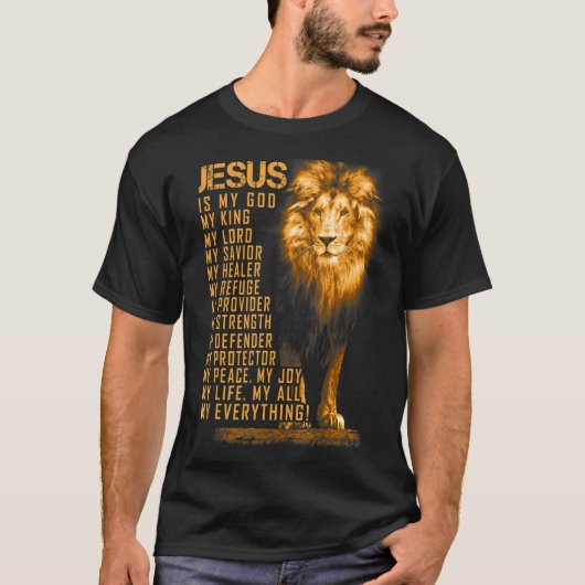 Jezus is m'n hele God Savior C T-shirt (Voorkant)