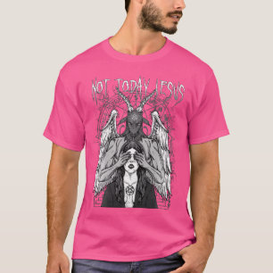 Jezus is niet het satanische Baphomet Pentagram T-shirt