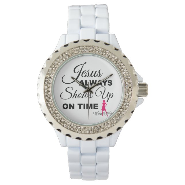 Jezus is op tijd horloge (Voorkant)