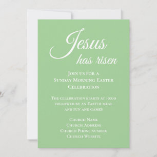 Jezus Is Opgestaan Christelijke Pasen Zondag Kerk Kaart