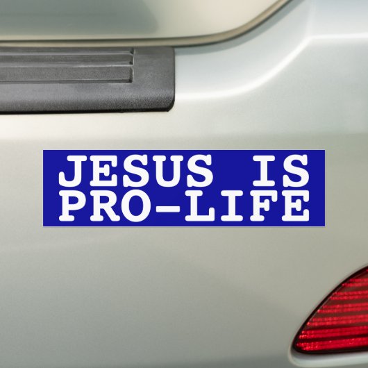 Jezus is pro-leven bumpersticker (Op auto)
