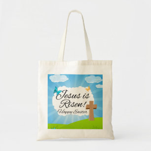 Jezus is Risen, Christelijke Pasen Tote Bag
