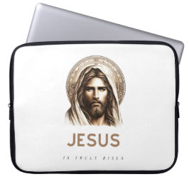 Jezus is werkelijk opgestaan! laptop sleeve