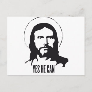 Jezus ja, hij kan het wel. briefkaart