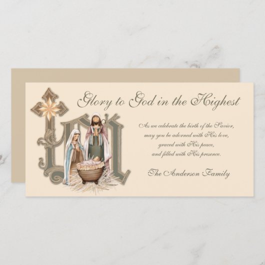 Jezus Joseph Mary Joseph, de religieuze kerstheili (Voorkant / Achterkant)