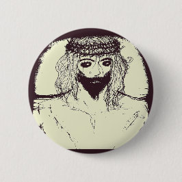 Jezus kan Gloria redden of misschien niet Ronde Button 5,7 Cm