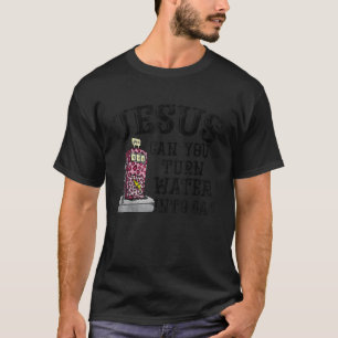 Jezus kan water veranderen in gas schimmelgas t-shirt
