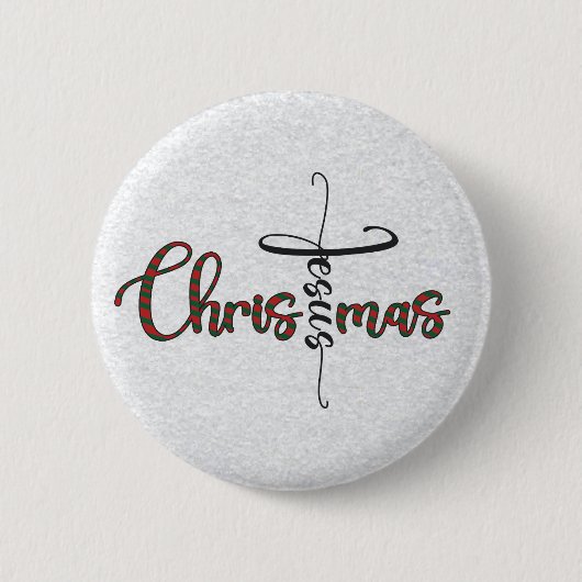 Jezus kerstButton Ronde Button 5,7 Cm (Voorkant)