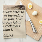 Jezus keuken handdoek Psalm 61:1-2 (Quarter Fold)