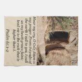 Jezus keuken handdoek Psalm 61:1-2 (Horizontaal)