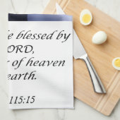 Jezus keukenhanddoek Psalm 115:15 (Quarter Fold)