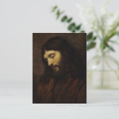 Jezus kijkt naar beneden briefkaart (Staand voorkant)