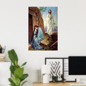 Jezus kijkt naar poster vrouwen (Thuiskantoor)