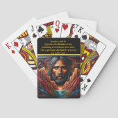 Jezus kijkt over de bergen pokerkaarten (Achterkant)