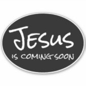 Jezus komt binnenkort op maat gesneden vinylSticke Sticker (Voorkant)
