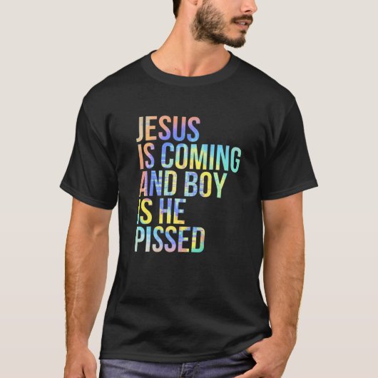 Jezus komt eraan en jongen is dat hij grappige Chr T-shirt (Voorkant)