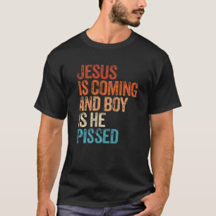 Jezus komt eraan en jongen is dat hij grappige Chr T-shirt